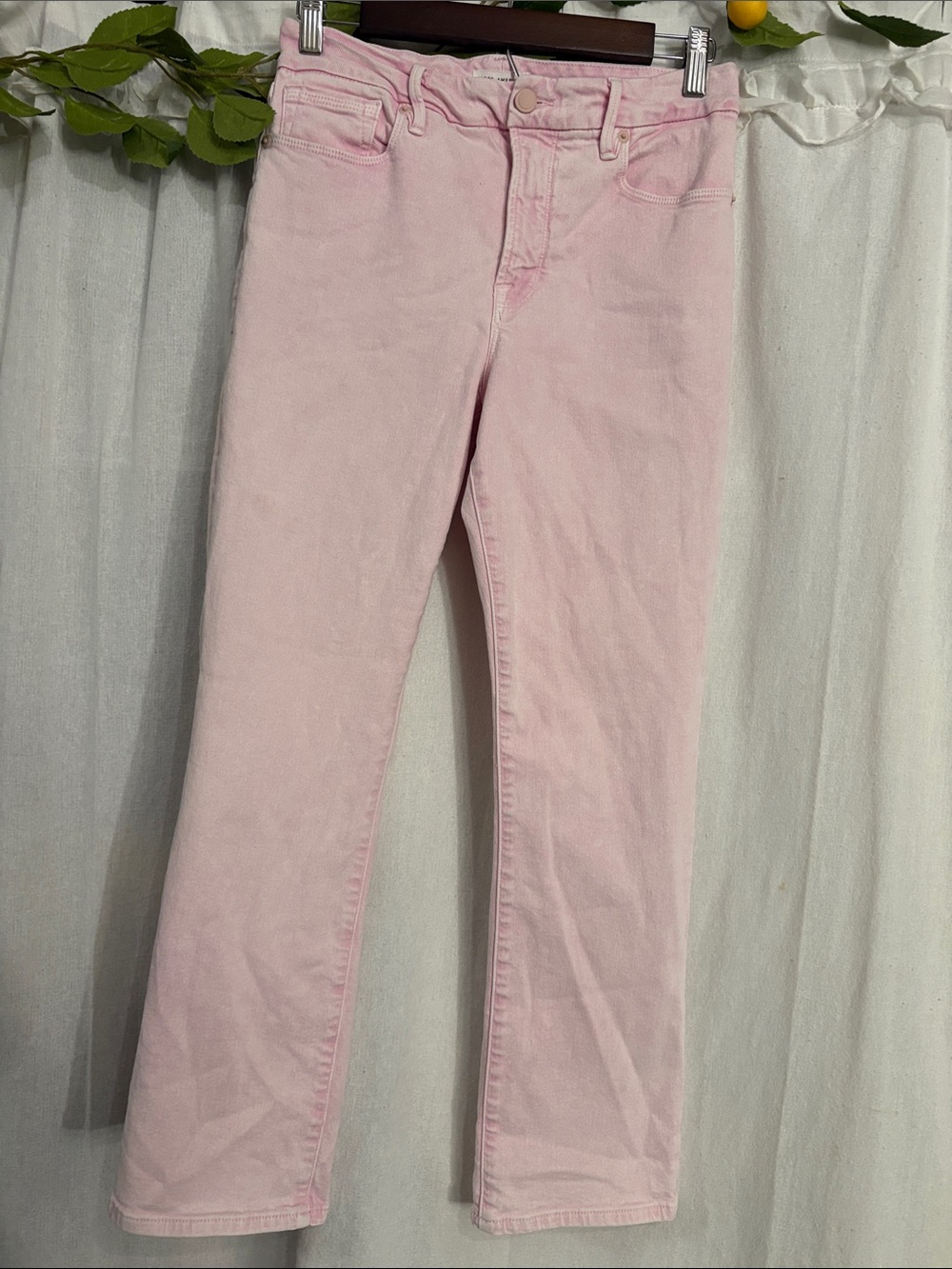GOOD AMERICAN Good Legs Straight Jeans Pink Mineral Rose Quartz - Size 8 / 29